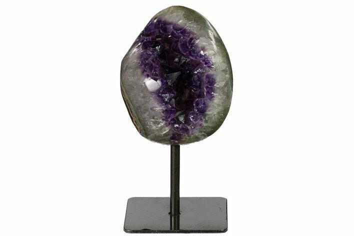 Amethyst Geode Section on Metal Stand - Uruguay #171903